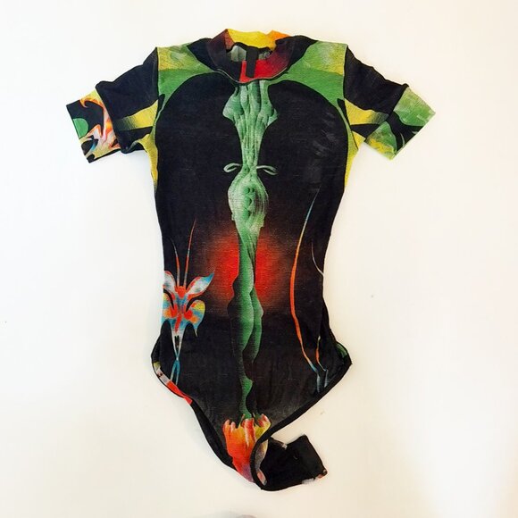 SKIMS Summer Mesh Bodysuit Obsidian Skims_XS - Picture 6 of 10